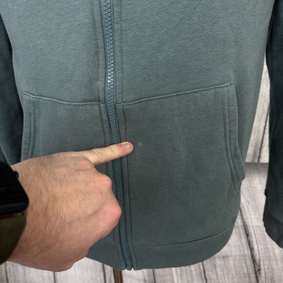 Airwalk Men's Small Green Skull Mushroom Full Zip Hooded Sweatshirt Hoodie - Picture 2 of 7